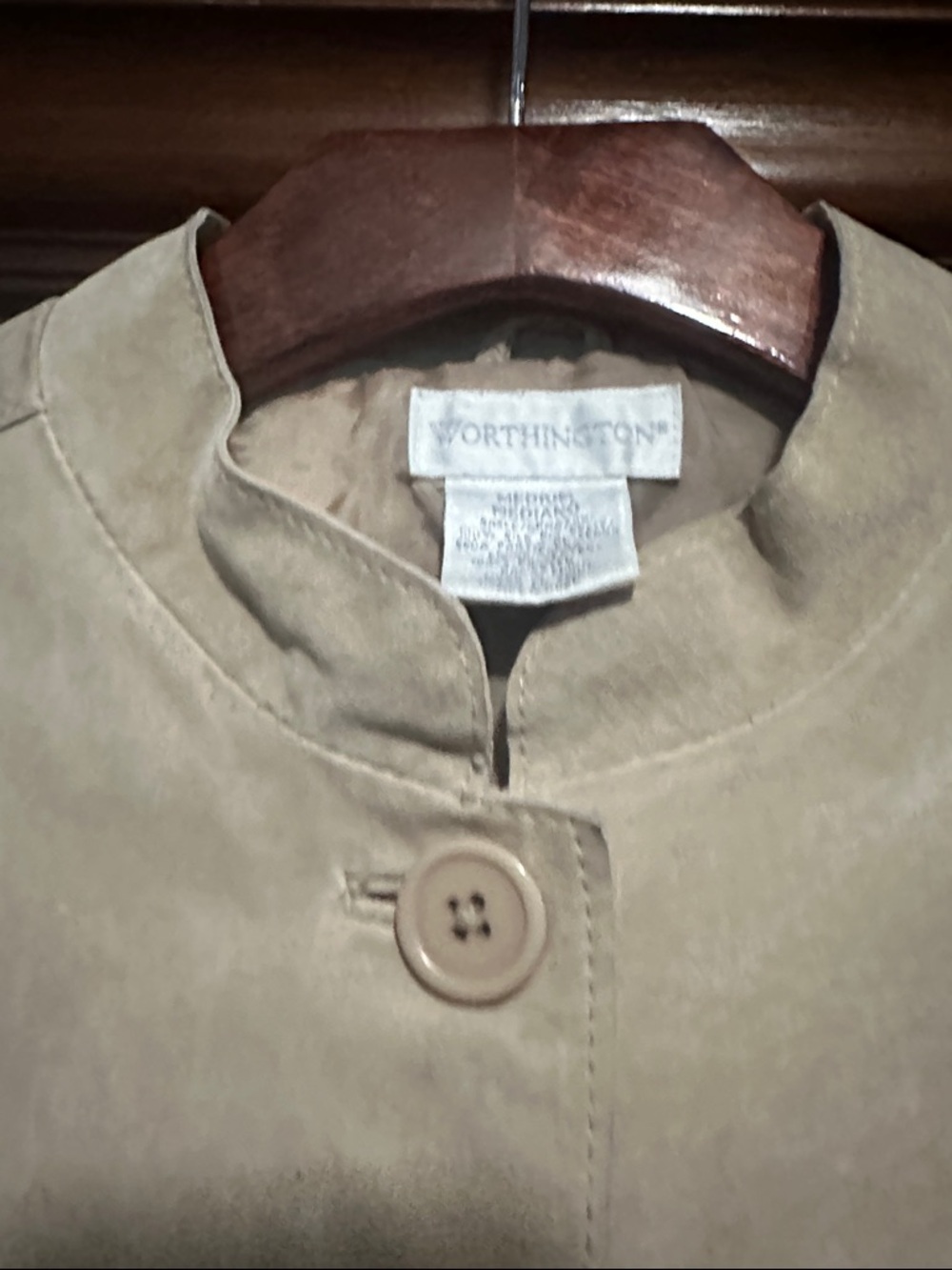 Worthington Beige Suede Jacket - Picture 4 of 7